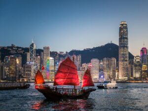 Hong Kong Skyline At Night