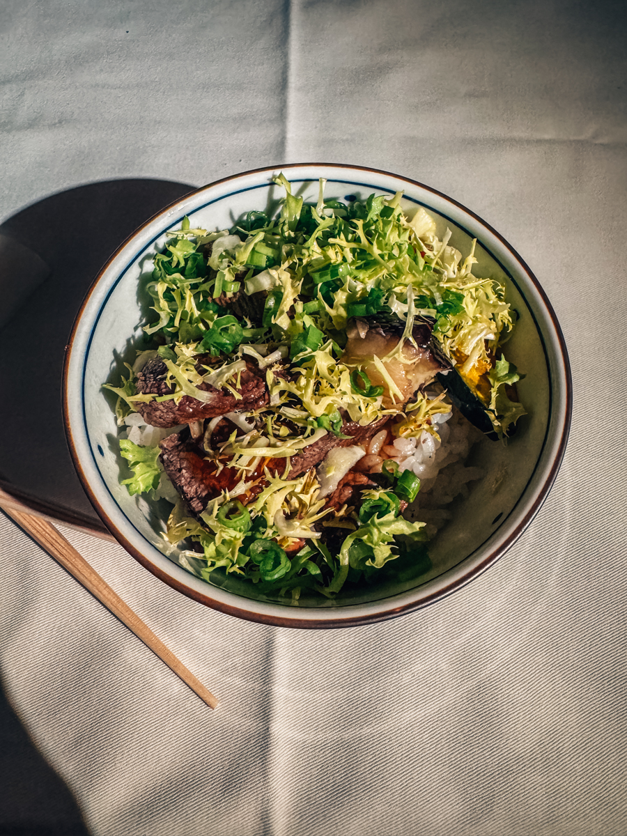 Rice Bowl with Beef Fillet Steak