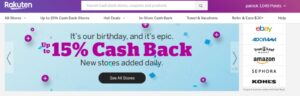 Earning Cash Back Or Points On A Rakuten Shopping Portal.