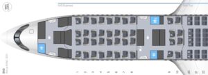 SAS Airbus A350-900 Business Class Seat Map