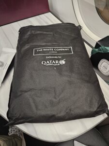 qatar airways business class pajamas