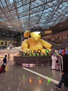 Bear doha airport qatar airways