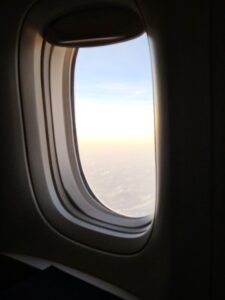 qatar airways 777 view out the window