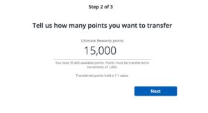 Choose The Number Of Points To Transfer