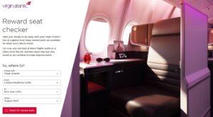 Virgin Atlantic Reward Award Availability Calendar