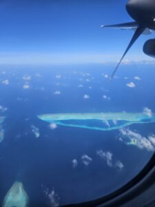 maldives atolls view from flight maldivian airlines