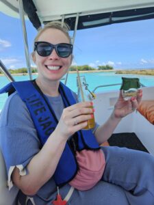 park hyatt maldives boat ride snacks and drinks.