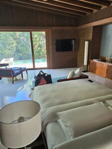 park hyatt maldives beach pool villa bedroom