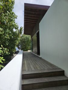 beach pool villa park hyatt maldives entrance walkway