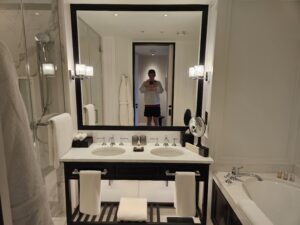 park hyatt london his-and-her sinks bathroom