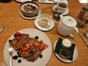 park hyatt london breakfast walnut pancakes.