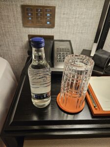 park hyatt london turndown service water glass cup