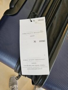 park hyatt maldives luggage bag tag