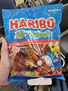 haribo gummy gummies candy airplane vienna airport