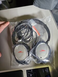 headphones head phones business class austrian airlines