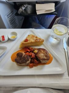 pork tenderloin fillet ratatouille austrian airlines business class