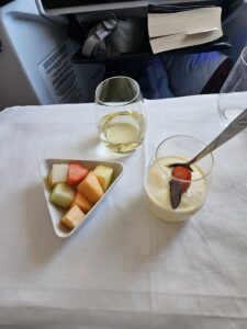 yum dessert course dessert wine austrian airlines business class