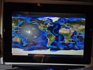 inflight in-flight map business class television tv monitor austrian airlines