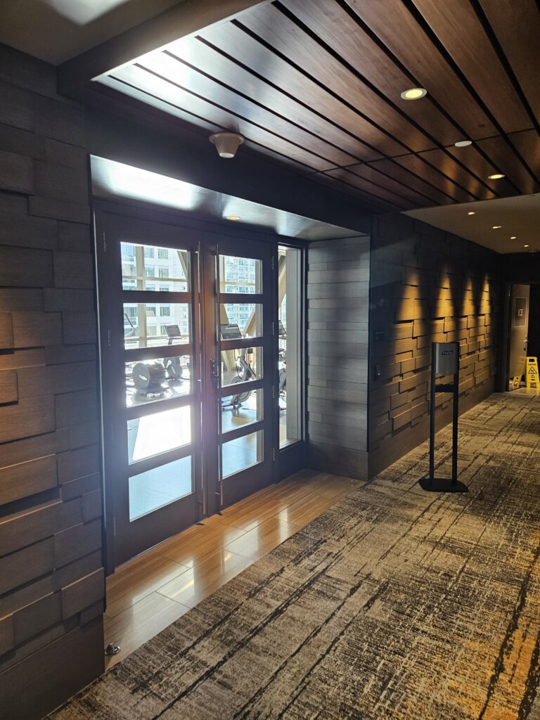 gym gymnasium entrance hyatt regency seattle