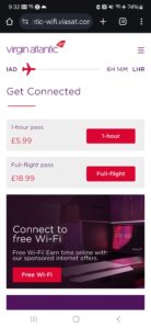 upper class business class virgin atlantic wifi wi fi wi-fi