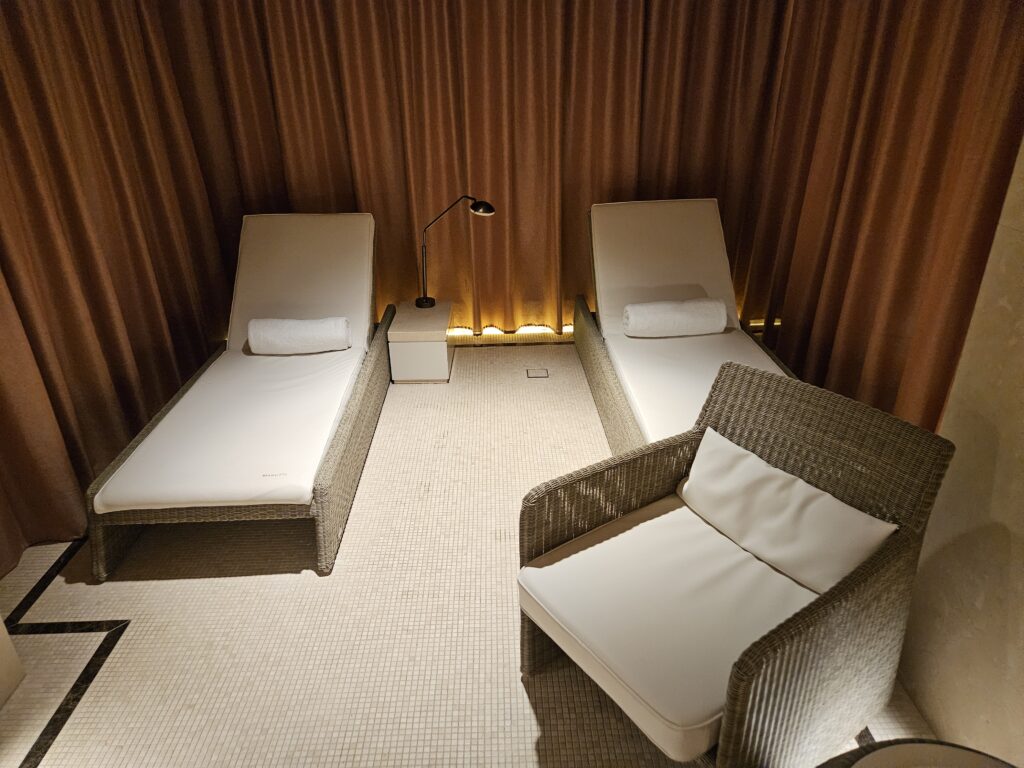 park hyatt vienna spa sauna pool loungers lounging area