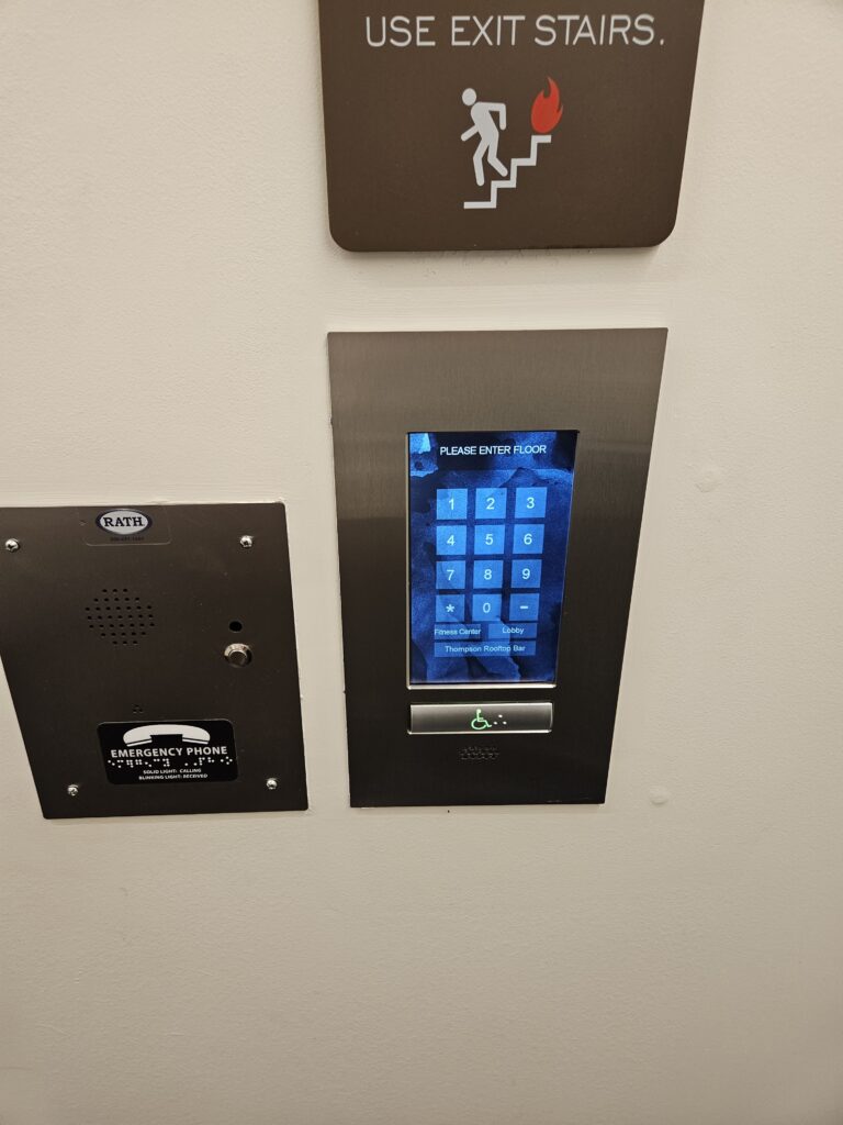 electronic elevator keypad thompson washington dc