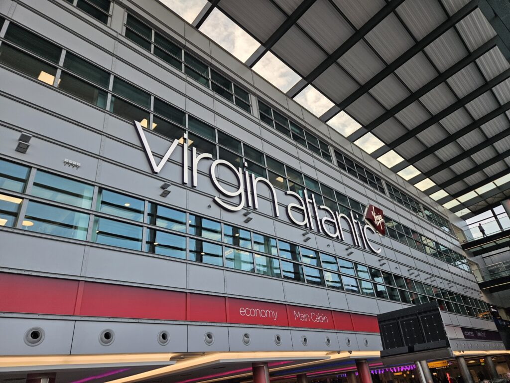 virgin atlantic lobby london heathrow main cabin economy entrance