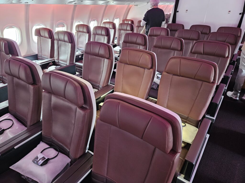 virgin atlantic premium economy section a330 london