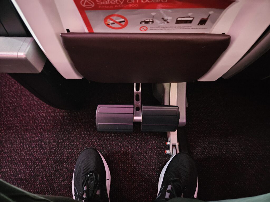 virgin atlantic a330 footrest foot rest premium economy