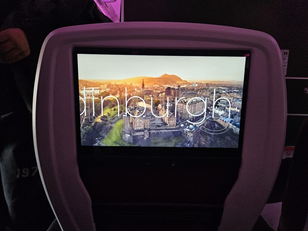 tv television screen a330 virgin atlantic premium economy