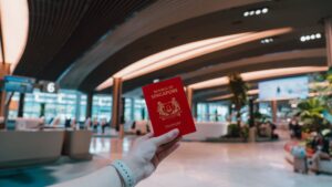 Singapore Passport In Changi Airport