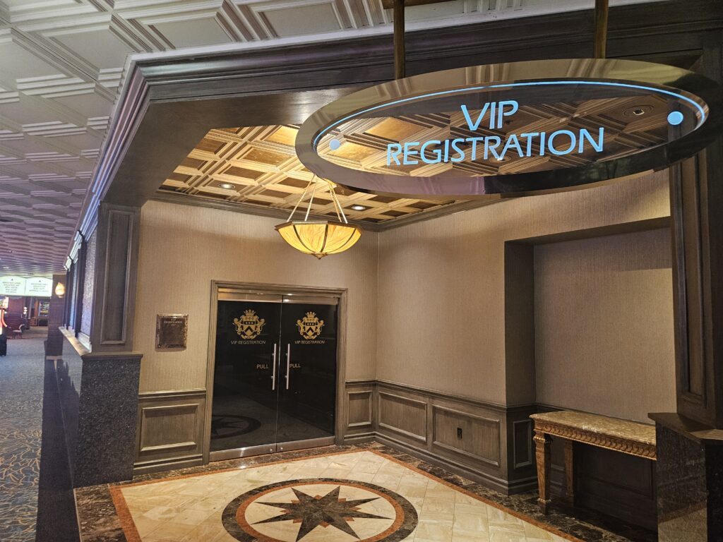 rio las vegas casino vip reception registration entrance closed off