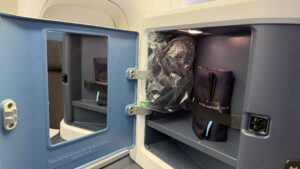 KLM Boeing 777-300ER Business Class Cubby